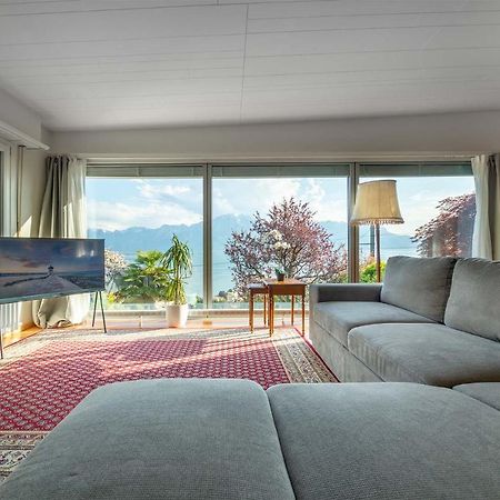 Rooms In Splendid Apartment With Parking-Stunning Lake View Montreux Exteriör bild